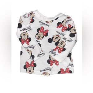 Disney White Minnie Mouse Graphic Tee Baby Size 12M